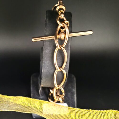 9ct Yellow Gold Large Open Curb Link T-Bar Bracelet from Ace Jewellery, Leeds