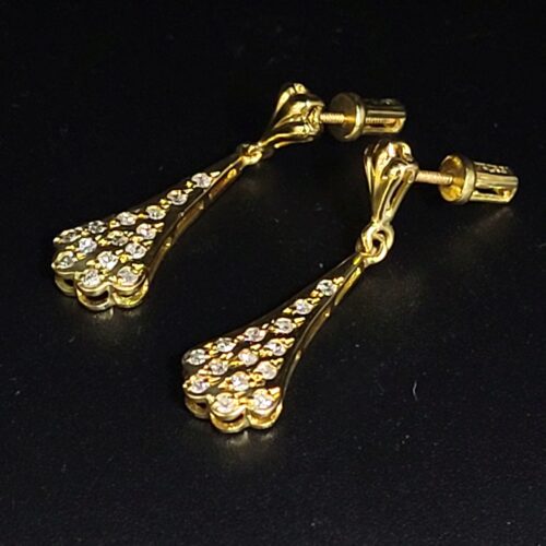 0.30ct Diamond Drop Earrings 18ct Yellow Gold from Ace Jewellery, Leeds