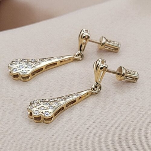 0.30ct Diamond Drop Earrings 18ct Yellow Gold from Ace Jewellery, Leeds