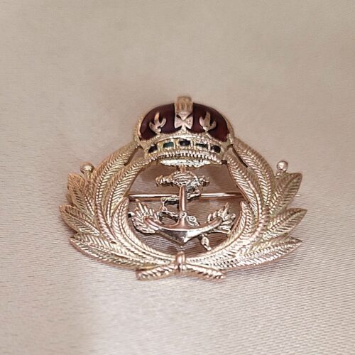 Royal Naval Regimental Military Brooch 9ct Yellow Gold from Ace Jewellery, Leeds