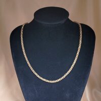 Antique 9ct Yellow Gold Faceted Belcher Chain from Ace Jewellery, Leeds
