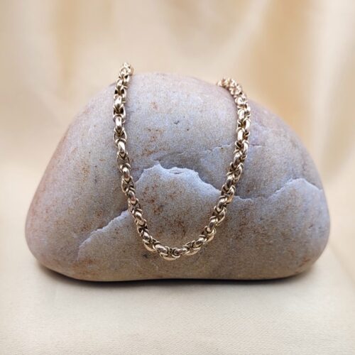 Antique 9ct Yellow Gold Faceted Belcher Chain from Ace Jewellery, Leeds