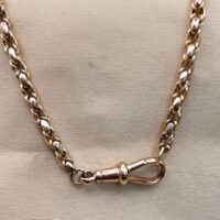 Antique 9ct Yellow Gold Faceted Belcher Chain from Ace Jewellery, Leeds