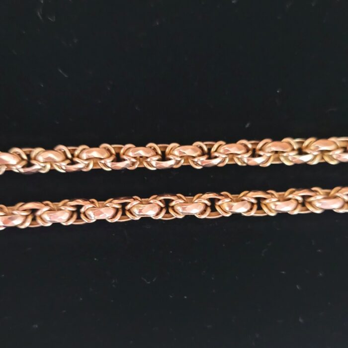Antique 9ct Yellow Gold Faceted Belcher Chain from Ace Jewellery, Leeds