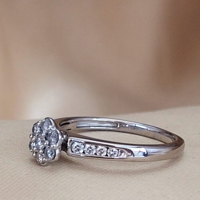 0.36ct Diamond Daisy Cluster Ring 9ct White Gold from Ace Jewellery, Leeds