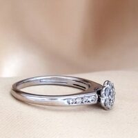 0.36ct Diamond Daisy Cluster Ring 9ct White Gold from Ace Jewellery, Leeds