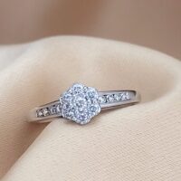 0.36ct Diamond Daisy Cluster Ring 9ct White Gold from Ace Jewellery, Leeds