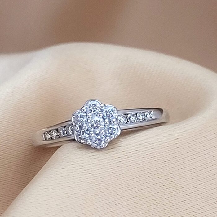 0.36ct Diamond Daisy Cluster Ring 9ct White Gold from Ace Jewellery, Leeds