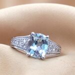 1.97ct Aquamarine & Diamond Ring 9ct White Gold from Ace Jewellery, Leeds