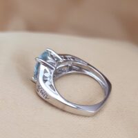 1.97ct Aquamarine & Diamond Ring 9ct White Gold from Ace Jewellery, Leeds