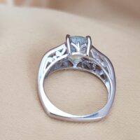 1.97ct Aquamarine & Diamond Ring 9ct White Gold from Ace Jewellery, Leeds