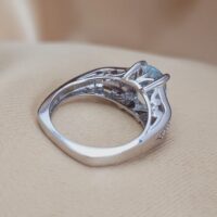 1.97ct Aquamarine & Diamond Ring 9ct White Gold from Ace Jewellery, Leeds