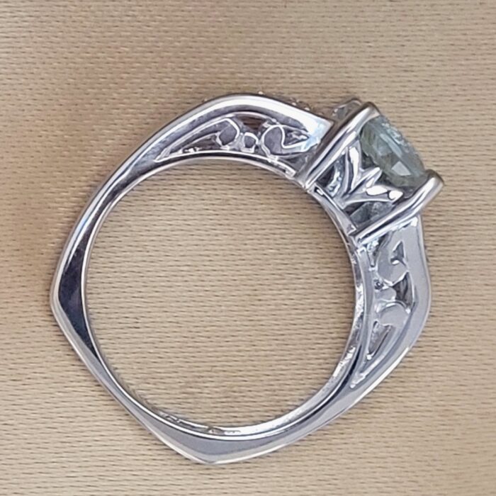 1.97ct Aquamarine & Diamond Ring 9ct White Gold from Ace Jewellery, Leeds