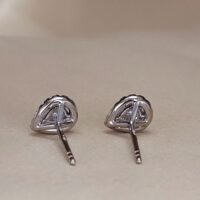 0.37ct Pear-Shaped Diamond Halo Stud Earrings 18ct White Gold from Ace Jewellery, Leeds