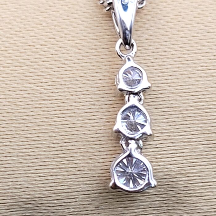 0.33ct Diamond Three-Stone Drop Pendant Necklace from Ace Jewellery, Leeds