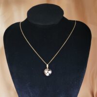 9ct Yellow Gold Three Pearl Cluster Pendant Necklace from Ace Jewellery, Leeds
