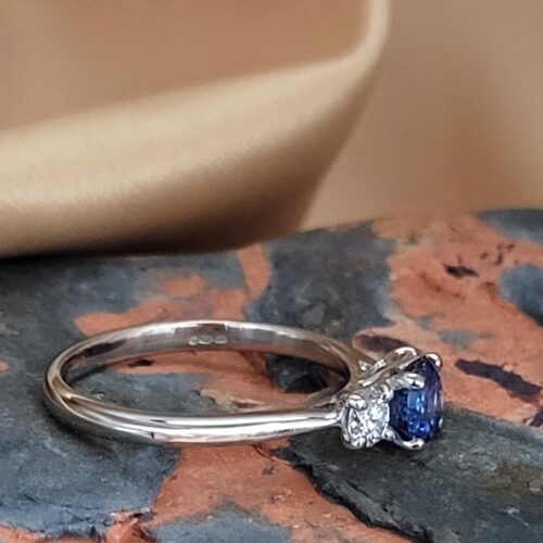 1.1ct Sapphire & Diamond Ring Platinum from Ace Jewellery, Leeds