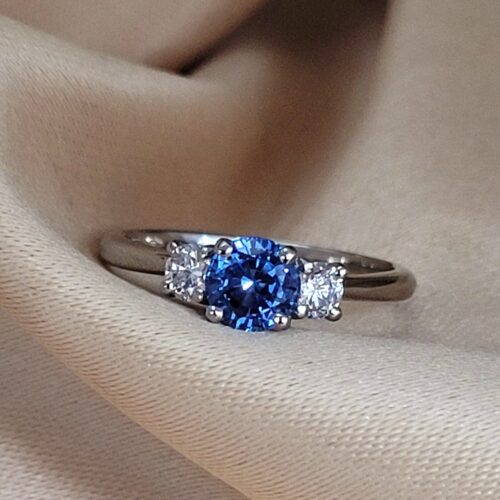 1.1ct Sapphire & Diamond Ring Platinum from Ace Jewellery, Leeds