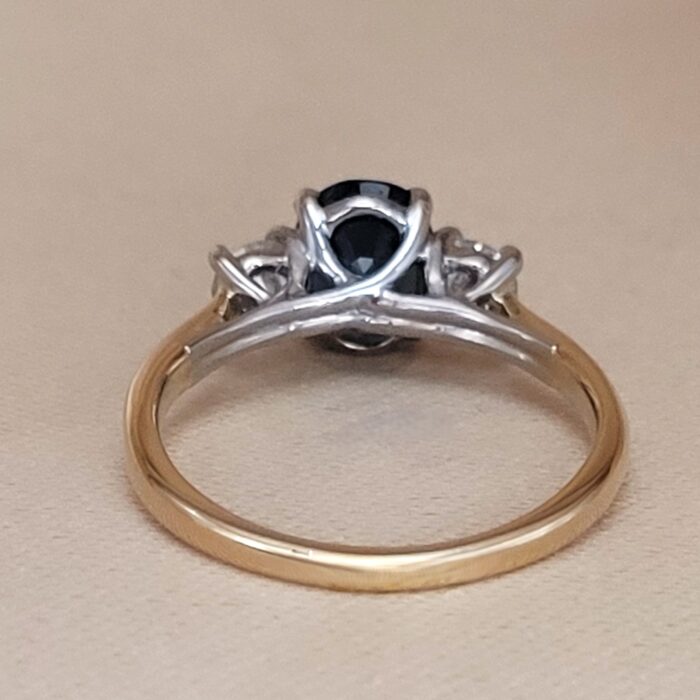 1.92ct Sapphire & Diamond Three-Stone Ring 18ct Yellow Gold from Ace Jewellery, Leeds