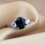 1.92ct Sapphire & Diamond Three-Stone Ring 18ct Yellow Gold from Ace Jewellery, Leeds