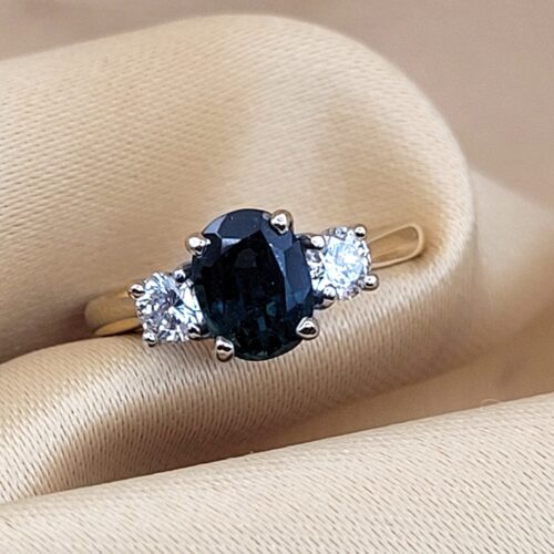 1.92ct Sapphire & Diamond Three-Stone Ring 18ct Yellow Gold from Ace Jewellery, Leeds