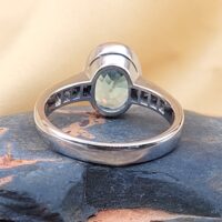 3.80ct Blue Zircon & Diamond Ring 18ct White Gold from Ace Jewellery, Leeds