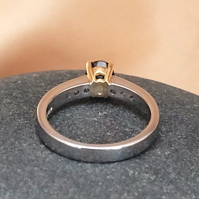 1.43ct Green Sapphire & Diamond Ring Platinum from Ace Jewellery, Leeds