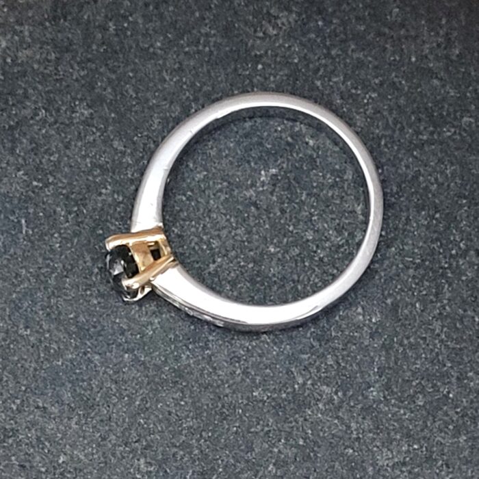 1.43ct Green Sapphire & Diamond Ring Platinum from Ace Jewellery, Leeds