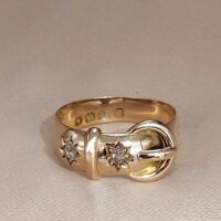 0.24ct Diamond-Set Antique Buckle Ring 18ct Yellow Gold from Ace Jewellery, Leeds