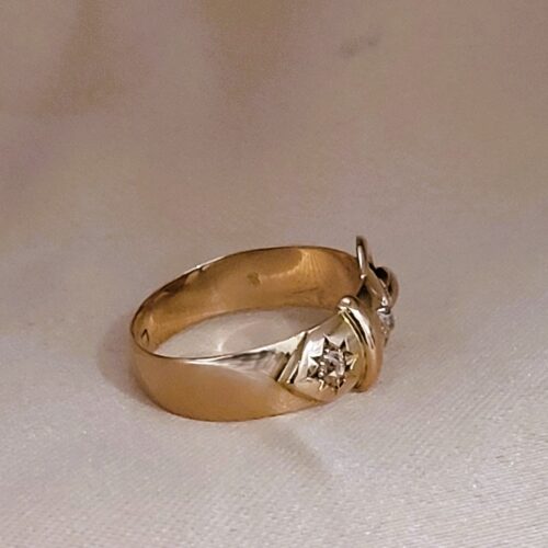 0.24ct Diamond-Set Antique Buckle Ring 18ct Yellow Gold from Ace Jewellery, Leeds