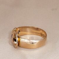 0.24ct Diamond-Set Antique Buckle Ring 18ct Yellow Gold from Ace Jewellery, Leeds