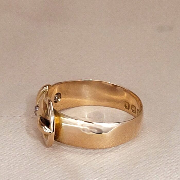0.24ct Diamond-Set Antique Buckle Ring 18ct Yellow Gold from Ace Jewellery, Leeds