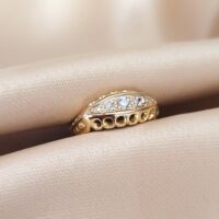 Antique 0.15ct Diamond Five-Stone Ring 18ct Yellow Gold from Ace Jewellery, Leeds