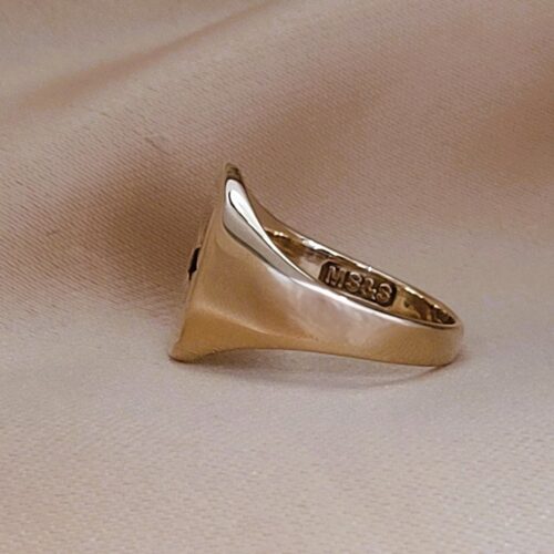 0.10 Garnett-Set Signet Ring 9ct Yellow Gold from Ace Jewellery, Leeds