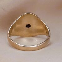 0.10 Garnett-Set Signet Ring 9ct Yellow Gold from Ace Jewellery, Leeds