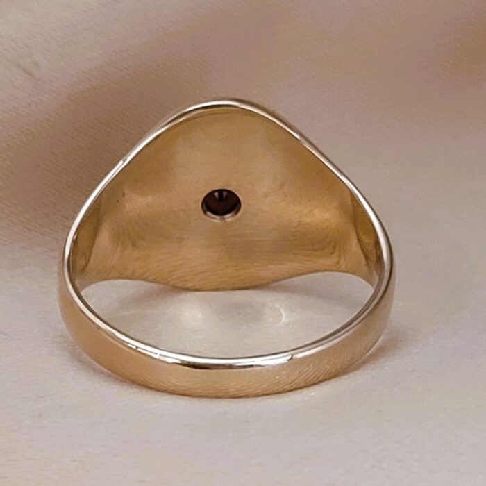 0.10 Garnett-Set Signet Ring 9ct Yellow Gold from Ace Jewellery, Leeds