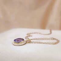 1.25ct Amethyst Pendant Necklace 9ct Yellow Gold from Ace jewellery, Leeds