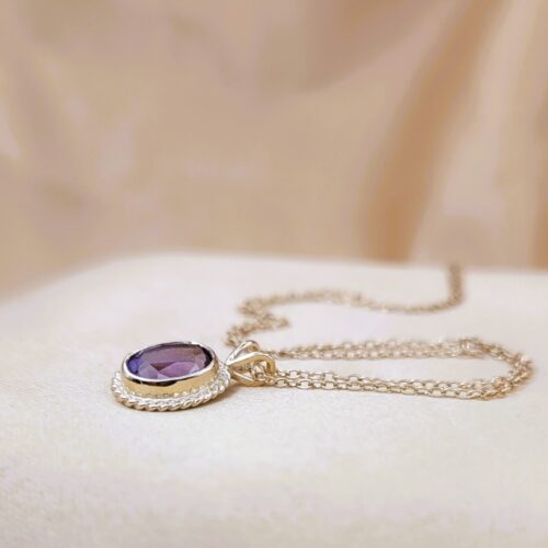 1.25ct Amethyst Pendant Necklace 9ct Yellow Gold from Ace jewellery, Leeds