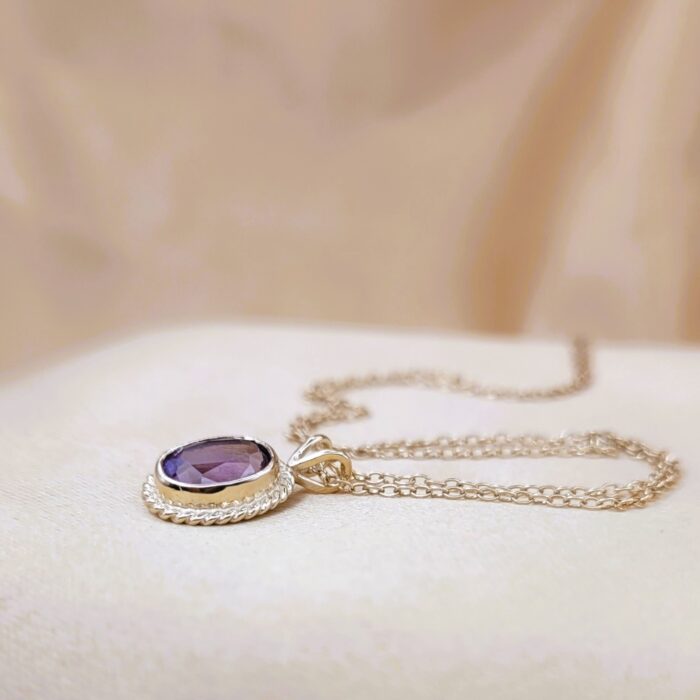 1.25ct Amethyst Pendant Necklace 9ct Yellow Gold from Ace jewellery, Leeds