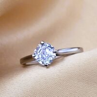 1.04ct Octagonal Solitaire Lab Diamond Engagement Ring Platinum Certificated from Ace Jewellery, Leeds