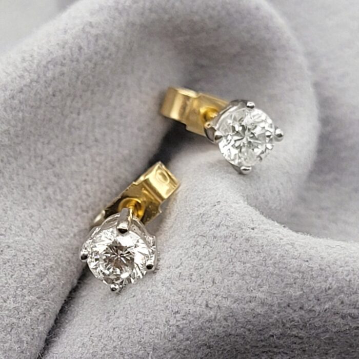 0.50ct Solitaire Diamond Stud Earrings 18ct Yellow Gold from Ace Jewellery, Leeds