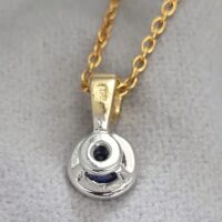 0.35ct Sapphire Collet-Set Pendant Necklace 9ct Yellow Gold from Ace Jewellery, Leeds