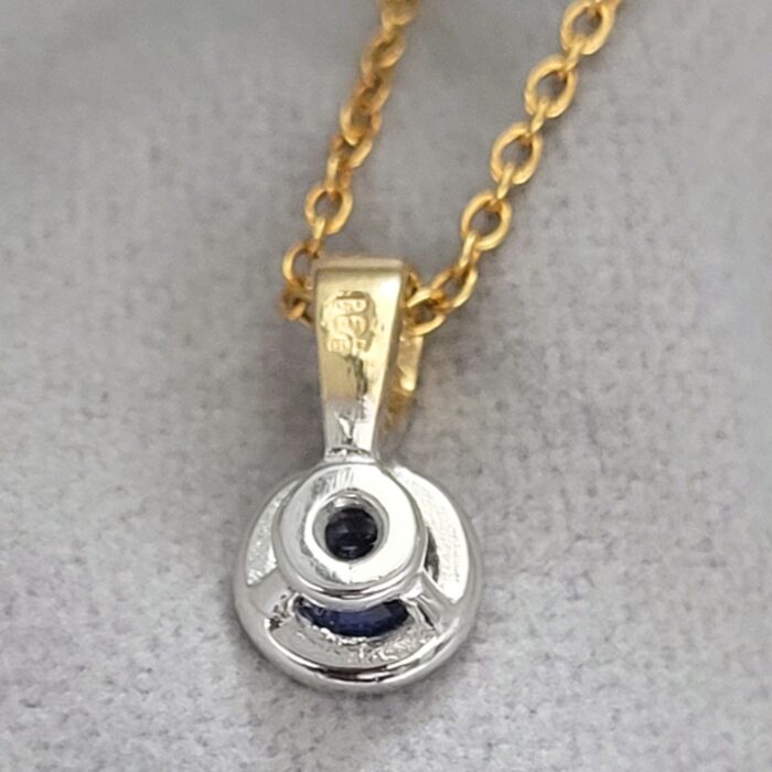 0.35ct Sapphire Collet-Set Pendant Necklace 9ct Yellow Gold from Ace Jewellery, Leeds