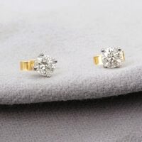 0.50ct Solitaire Diamond Stud Earrings 18ct Yellow Gold from Ace Jewellery, Leeds
