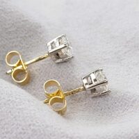 0.50ct Solitaire Diamond Stud Earrings 18ct Yellow Gold from Ace Jewellery, Leeds