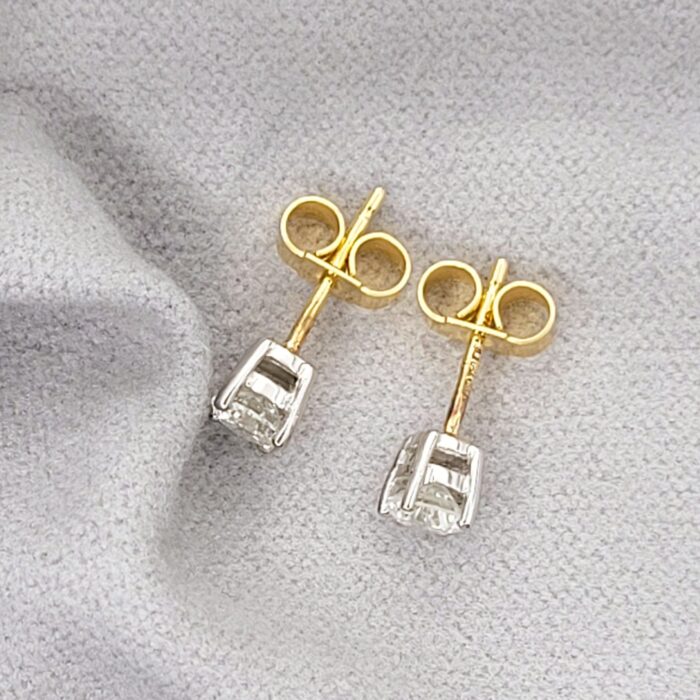 0.50ct Solitaire Diamond Stud Earrings 18ct Yellow Gold from Ace Jewellery, Leeds