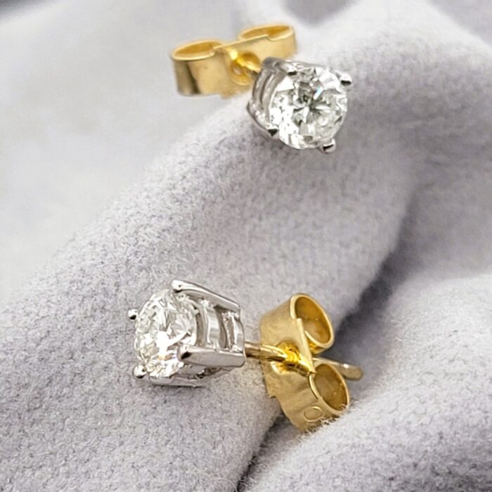 0.50ct Solitaire Diamond Stud Earrings 18ct Yellow Gold from Ace Jewellery, Leeds