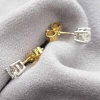 0.50ct Solitaire Diamond Stud Earrings 18ct Yellow Gold from Ace Jewellery, Leeds