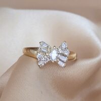 0.65ct Diamond & Baguette Butterfly-Shaped Ring 18ct Yellow Gold from Ace Jewellery, Leeds