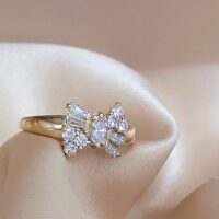 0.65ct Diamond & Baguette Butterfly-Shaped Ring 18ct Yellow Gold from Ace Jewellery, Leeds